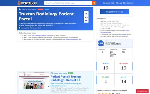 Truxtun Radiology Patient Portal