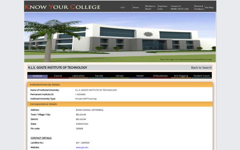 kls gogte institute of technology - Know Your College