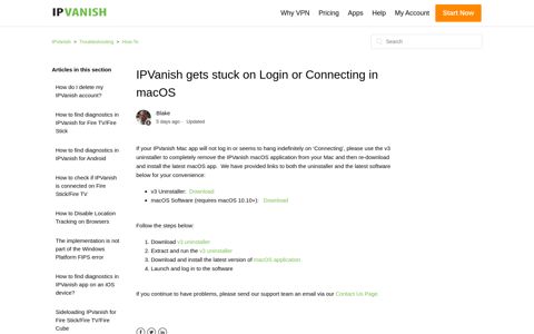 IPVanish gets stuck on Login or Connecting in macOS ...