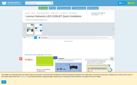 Leoxsys Networks LEO-150N-BT Quick Installation - ManualsLib