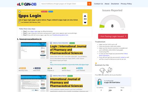 Ijpps Login - A database full of login pages from all over the ...