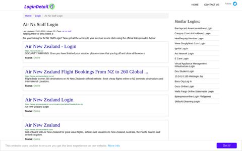 Air Nz Staff Login Air New Zealand - Login - https://korunet.co.nz/