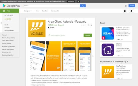 Area Clienti Aziende - Fastweb - App su Google Play