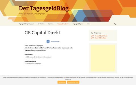 GE Capital Direkt » Der TagesgeldBlog