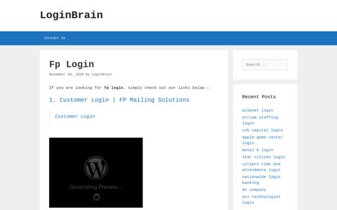Fp Customer Login | Fp Mailing Solutions - LoginBrain