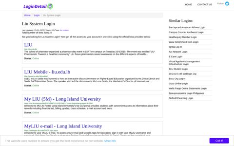 Liu System Login LIU - http://liu.edu.lb/ - LoginDetail