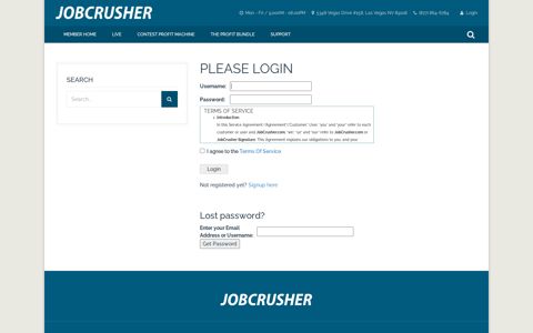Please login - Job Crusher