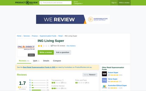 ING Living Super | ProductReview.com.au