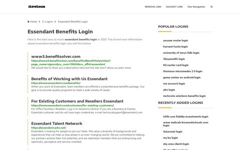 Essendant Benefits Login ❤️ One Click Access