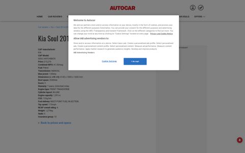 Kia Soul 2014-2019 1.6 GDi Connect Plus 5dr | Autocar