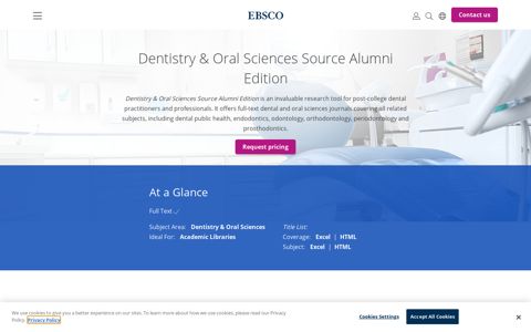 Dentistry & Oral Sciences Source Alumni Edition | EBSCO