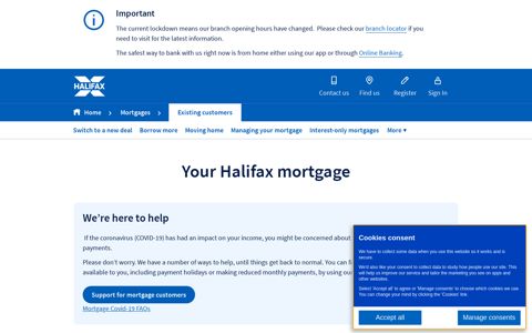 Halifax UK | Mortgages | Existing customers
