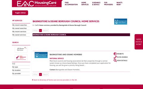 Basingstoke & Deane Borough Council: Home services