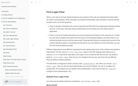 First Login Flow | keycloak-documentation