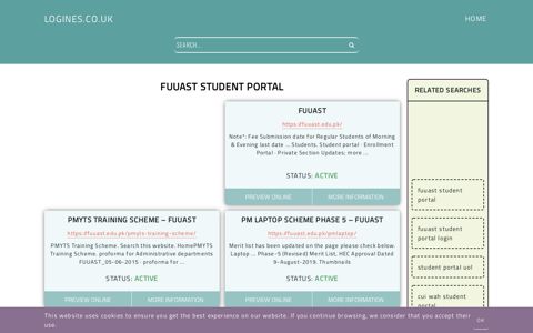 fuuast student portal - General Information about Login