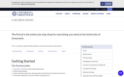 Portal | IT and Library Services | University of Greenwich