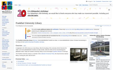 Frankfurt University Library - Wikipedia