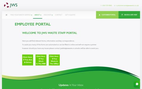 Employee Portal | JWS - JWS Waste