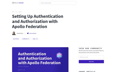 Setting Up Authentication and Authorization with Apollo ...