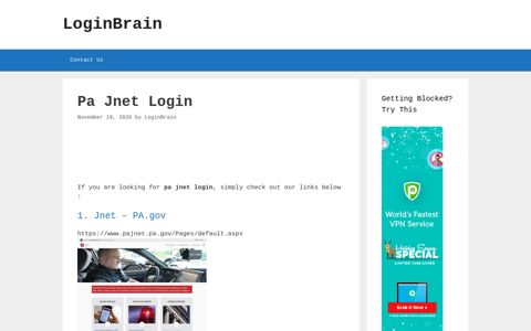 pa jnet login - LoginBrain