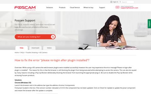 How to fix the error “please re-login after plugin ... - Foscam