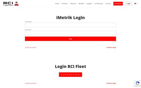 iMetrik Login - RCI Wireless Control