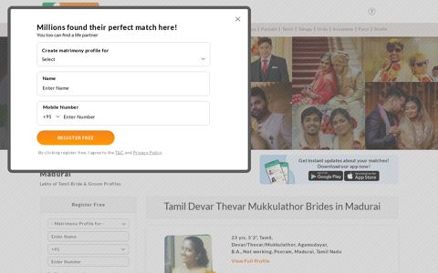 Tamil Devar Thevar Mukkulathor Matrimony in Madurai - Find ...
