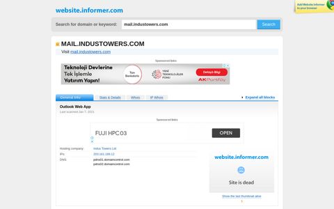 mail.industowers.com at WI. Outlook Web App