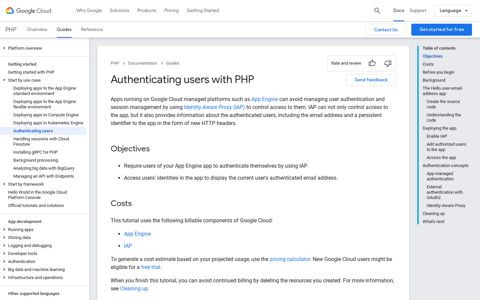 Authenticating users with PHP | Google Cloud