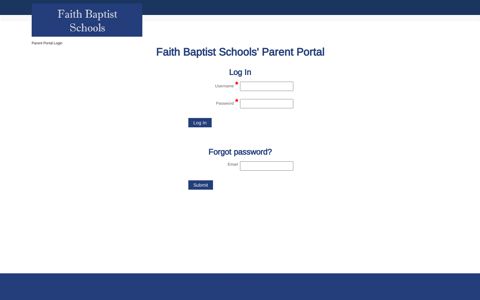 Faith Baptist Schools' Parent Portal