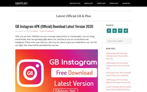 GB Instagram APK (Official) Download Latest Version 2020