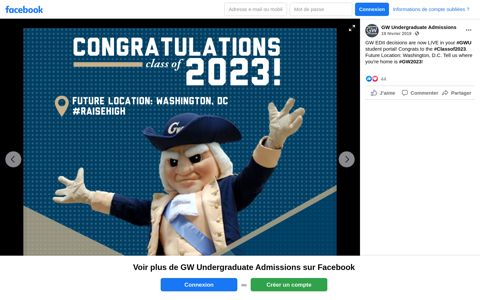 GW Undergraduate Admissions - Facebook