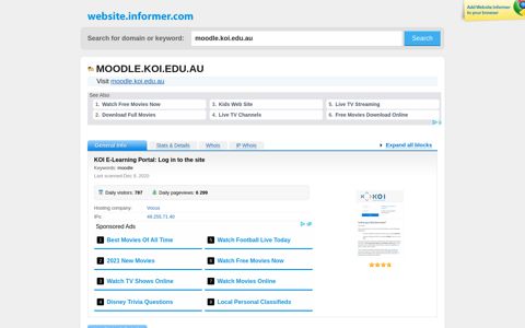 moodle.koi.edu.au at WI. KOI E-Learning Portal: Log in to the ...