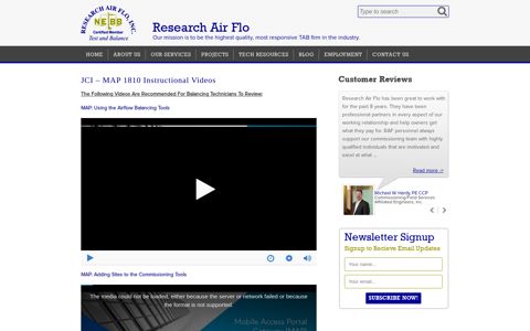 JCI – MAP 1810 Instructional Videos | Research Air Flo