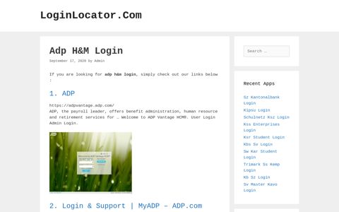 Adp H&M Login - LoginLocator.Com