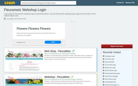 Fleurametz Webshop Login - Loginii.com
