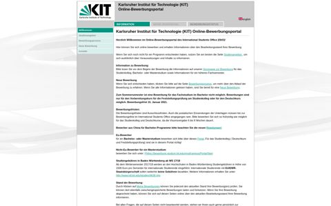 Karlsruhe Institute of Technology (KIT) | Bewerbungsportal