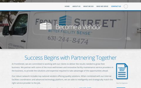 Become a Vendor | Partner With Us | FrontStreet Facility ...