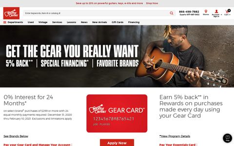 Guitar Center Credit Card Special Offers | Guitar Center