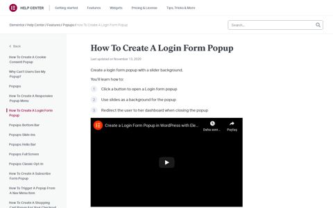 How To Create A Login Form Popup | Elementor