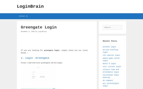 Greengate - Login -Greengate - LoginBrain