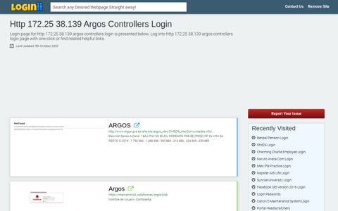 Http 172.25 38.139 Argos Controllers Login - Loginii.com