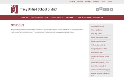 Schools - New Staff Portal - Tracy Unified School District