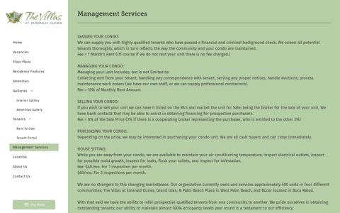 Management Services - The Villas at Emerald DunesThe ...