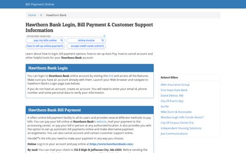 Hawthorn Bank Login, Bill Payment & Customer Support ...