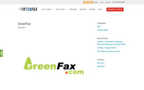 GreenFax - T38Fax.com