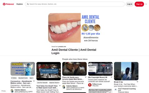 Amil Dental Cliente | Amil Dental Login - Pinterest