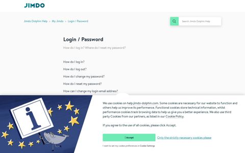 Login / Password – Jimdo Dolphin Help