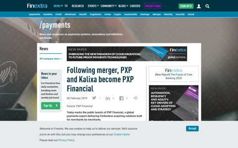 Following merger, PXP and Kalixa become PXP Financial