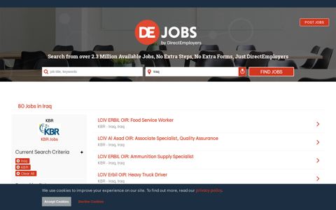 DE Jobs - KBR Careers - Jobs in Iraq - DEjobs.org